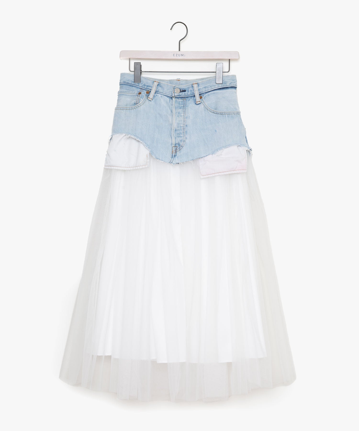 リメイクデニムチュールスカート – EZUMi