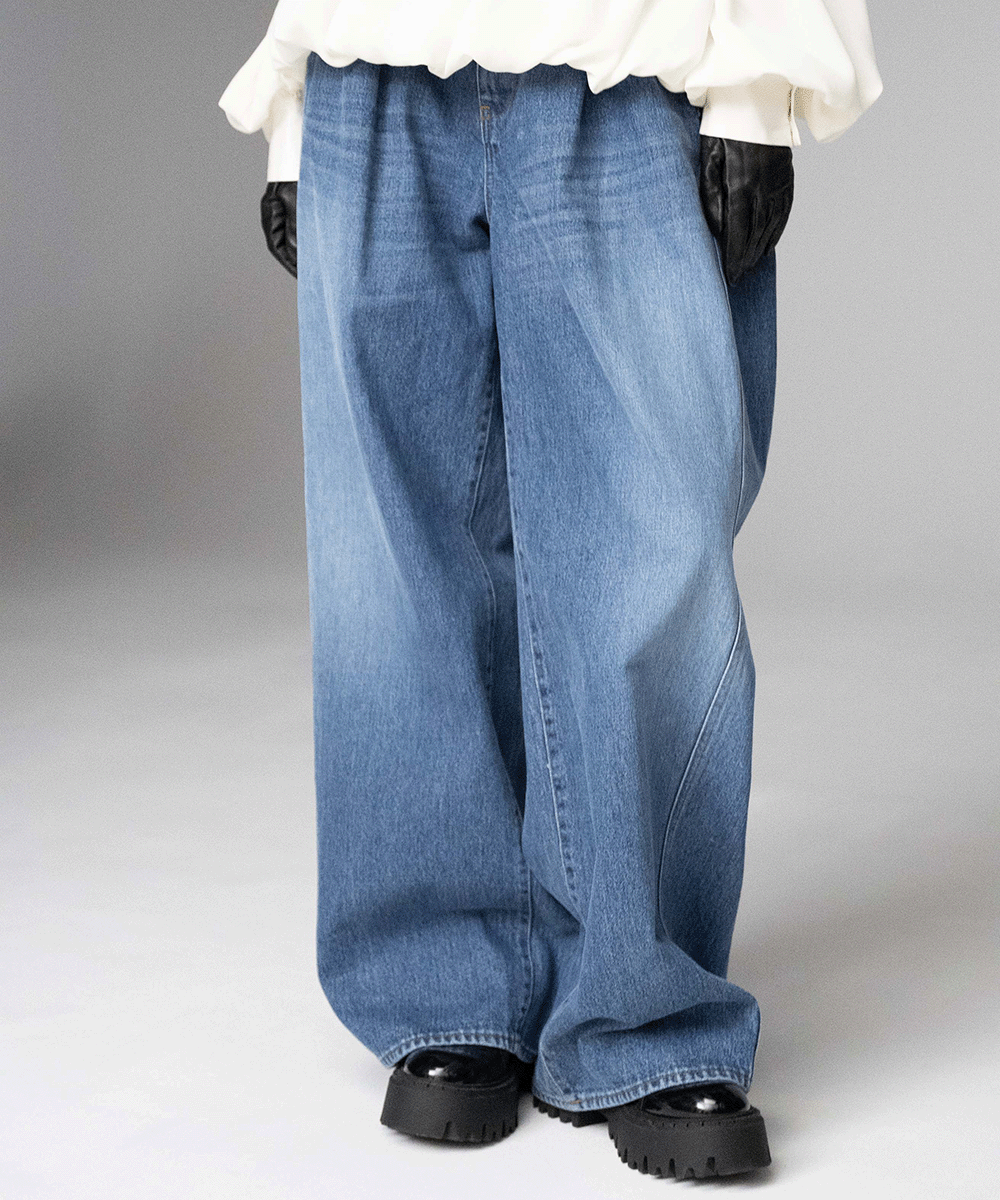 デニムタックワイドパンツ – EZUMi