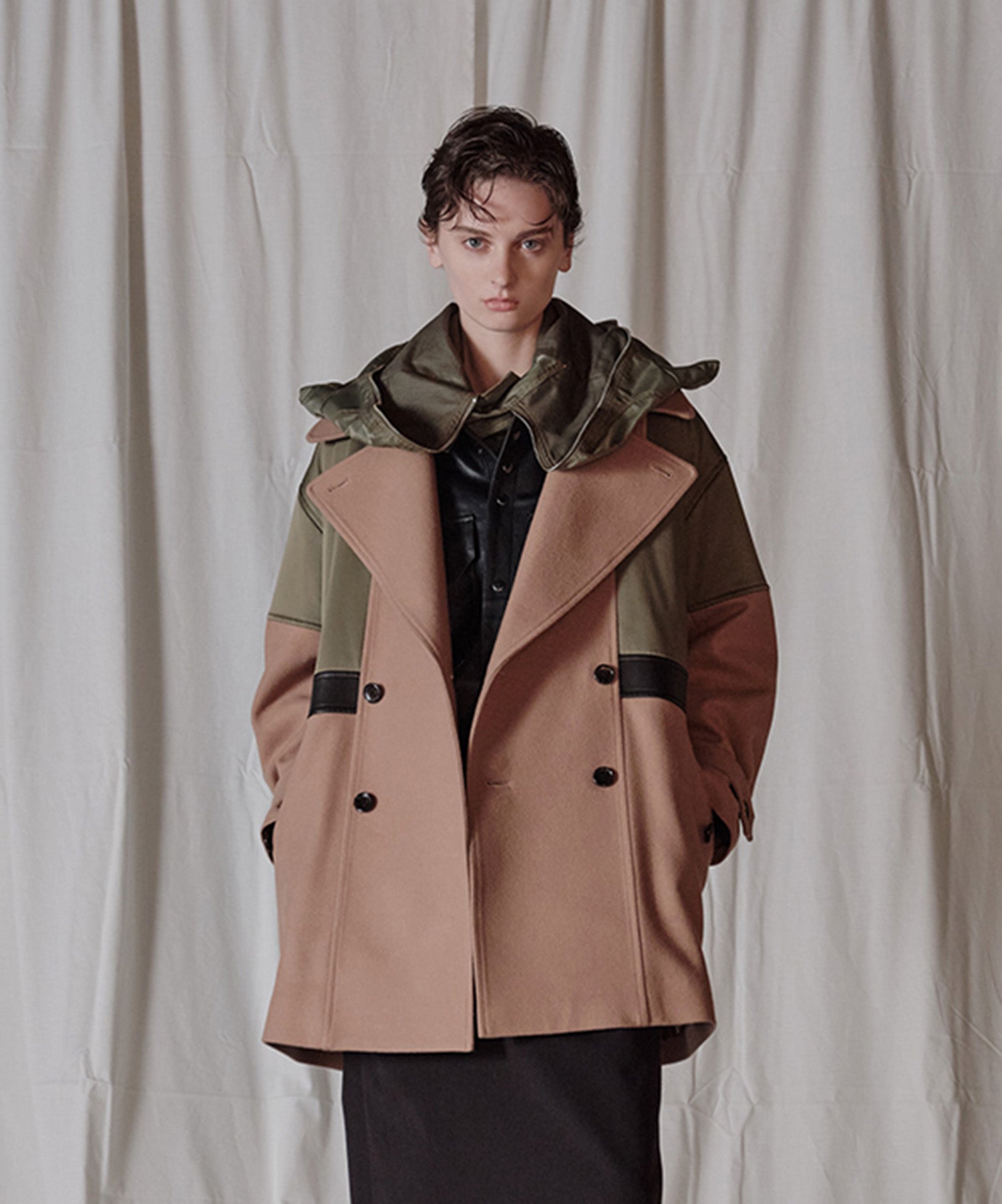 パデットバイカラーPコート – EZUMi